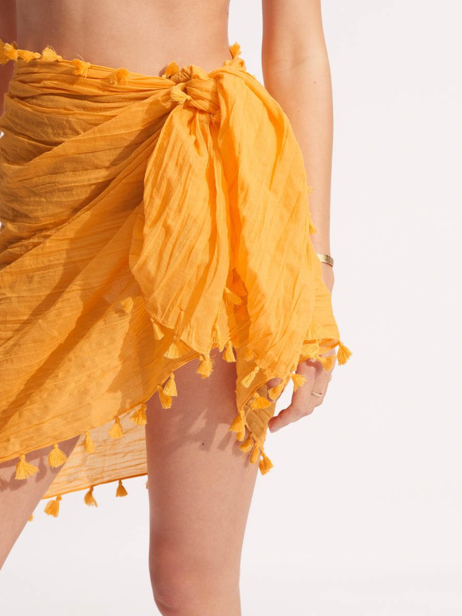 Seafolly Cotton Gauze Sarong in Rockmelon