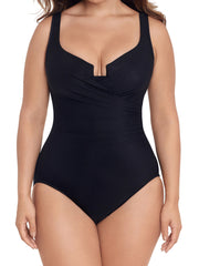 Miraclesuit Women's Escape One Piece In Black, view 3, click to see full size