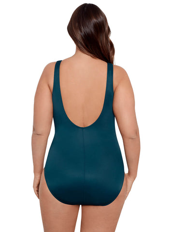 Miraclesuit Illusionist Women's Plus Crossover In Nova Green