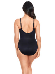 Miraclesuit Network News Belle Underwire One Piece In Black, view 2, click to see full size