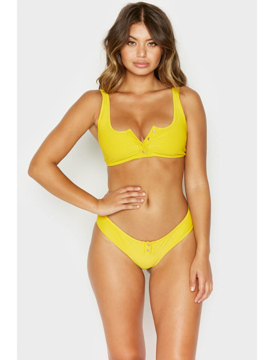 Frankies Bikinis Alana Cheeky Bottom Amber