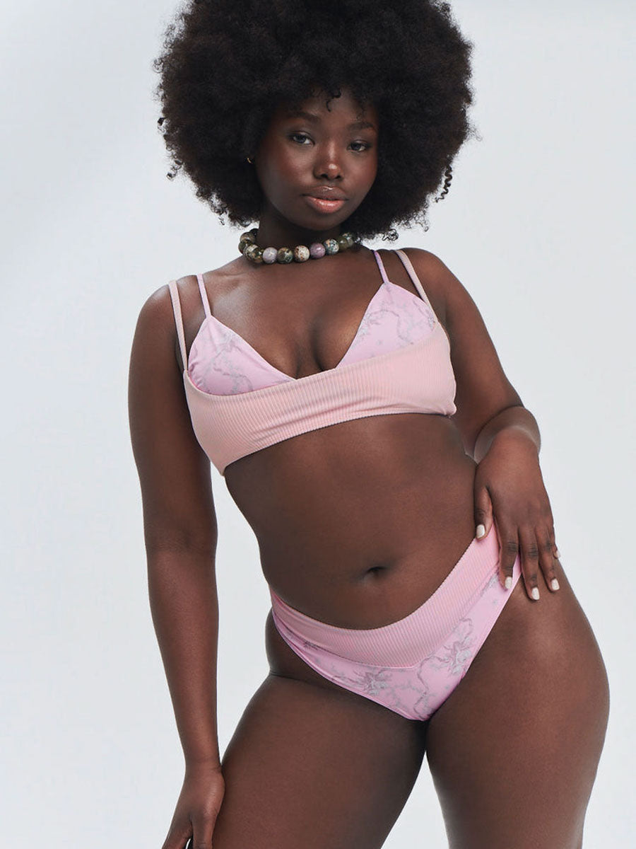 Frankies Bikinis Bellamy Ribbed Bottom In Aurora