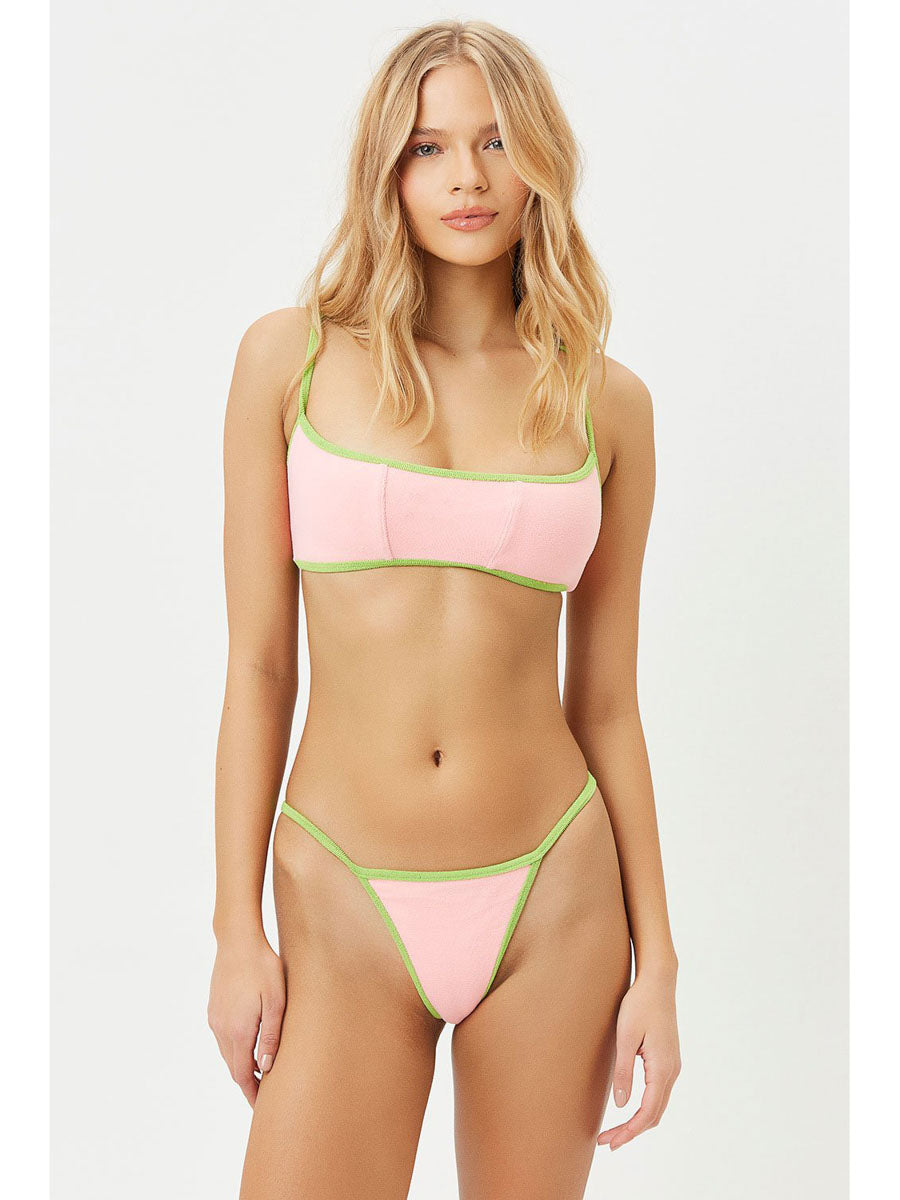 Frankies Bikinis Harmony Terry Top In Summer Melon