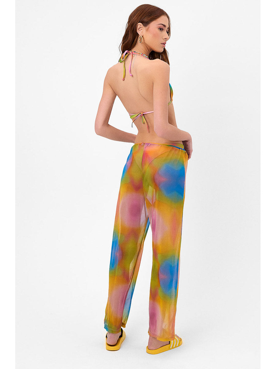 Frankies Bikinis Michelle Low Rise Mesh Pants In Serotonin