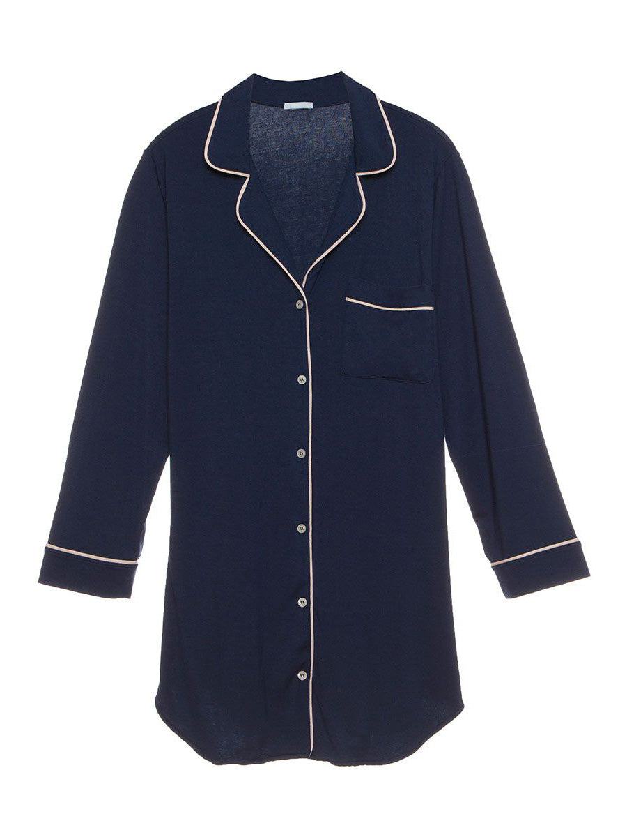 Eberjey Gisele Sleep Shirt in Navy/Ivory