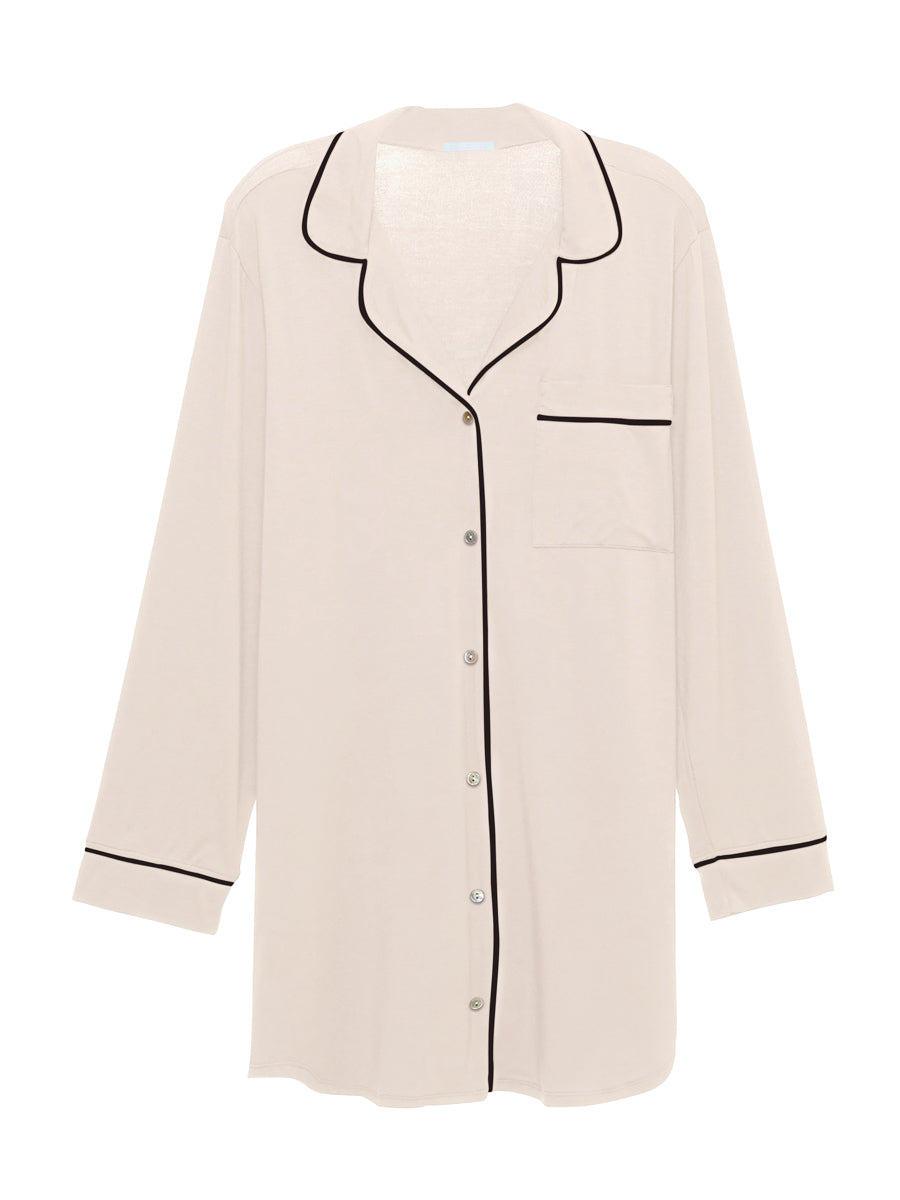 Eberjey Gisele Sleep Shirt in Sorbet/Black