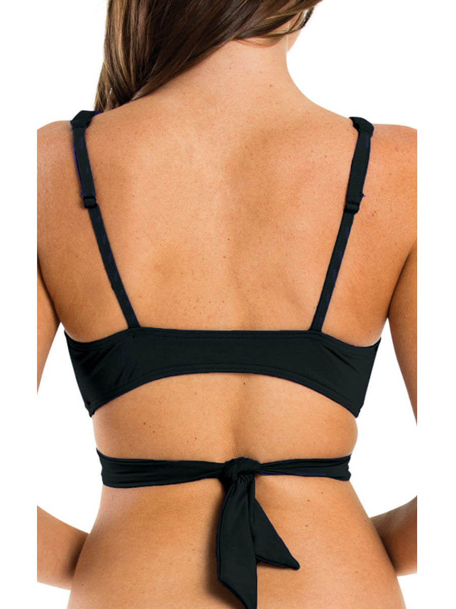JETS Wrap Bikini Top Black
