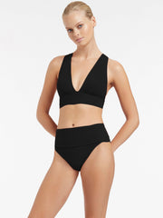 Jets Jetset Soft Triangle Top in Black, view 3, click to see full size