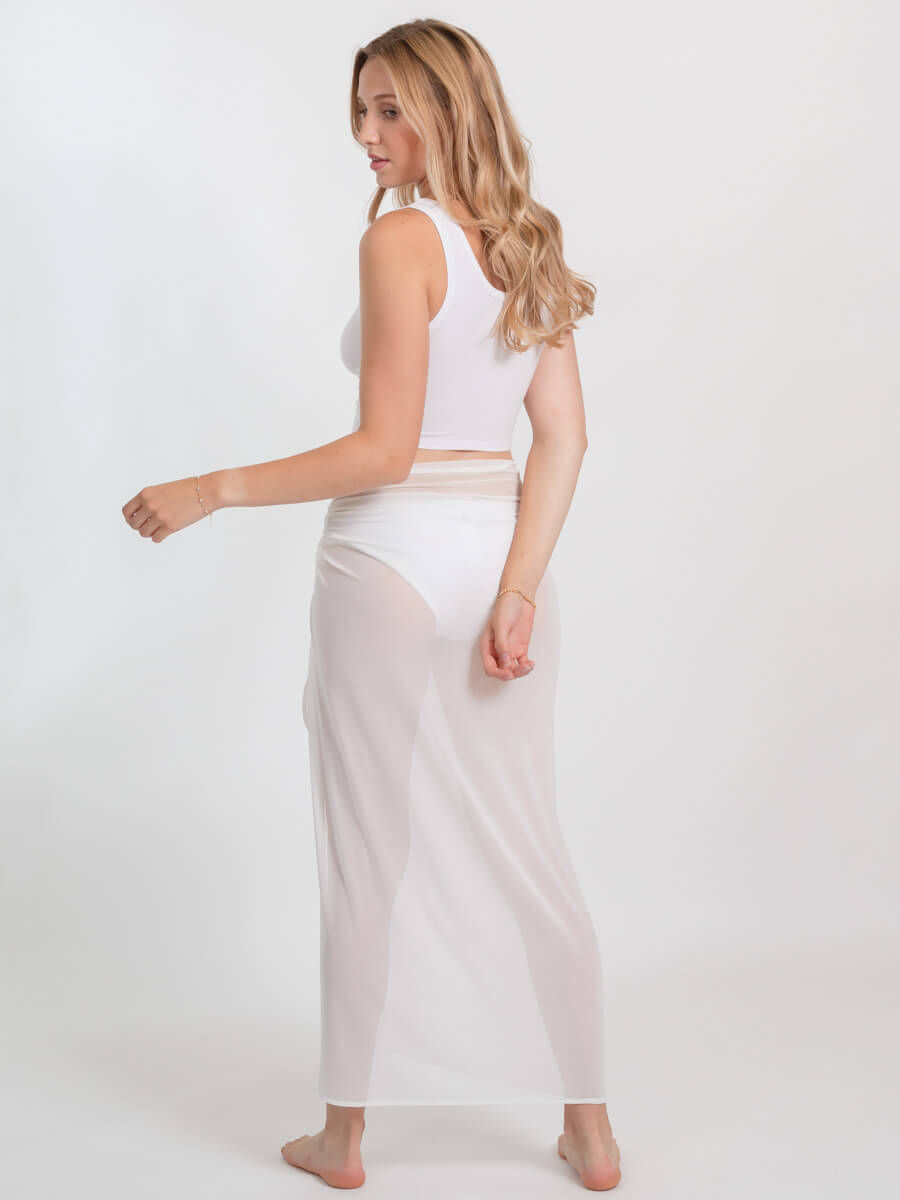 Koy Resort Escape Mesh Sarong in White