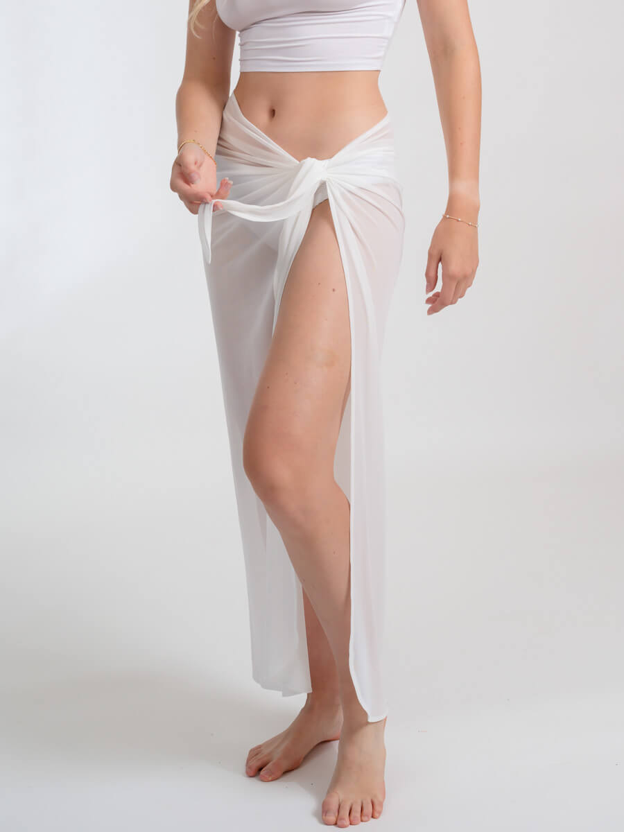 Koy Resort Escape Mesh Sarong in White