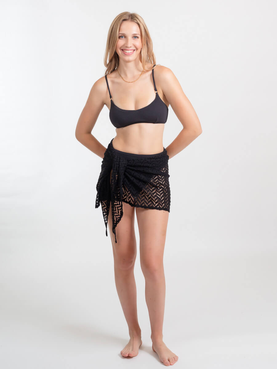 Koy Resort Zuma Sarong in Black