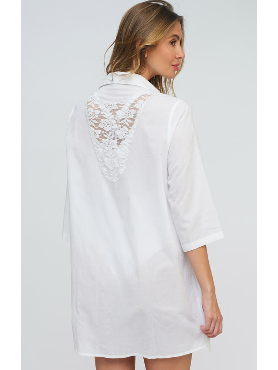 Pia Rossini Ola Beach Shirt in White