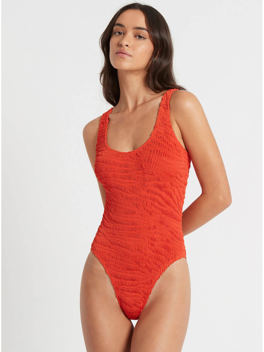 Bond-eye Madison One Piece in Coral Tiger