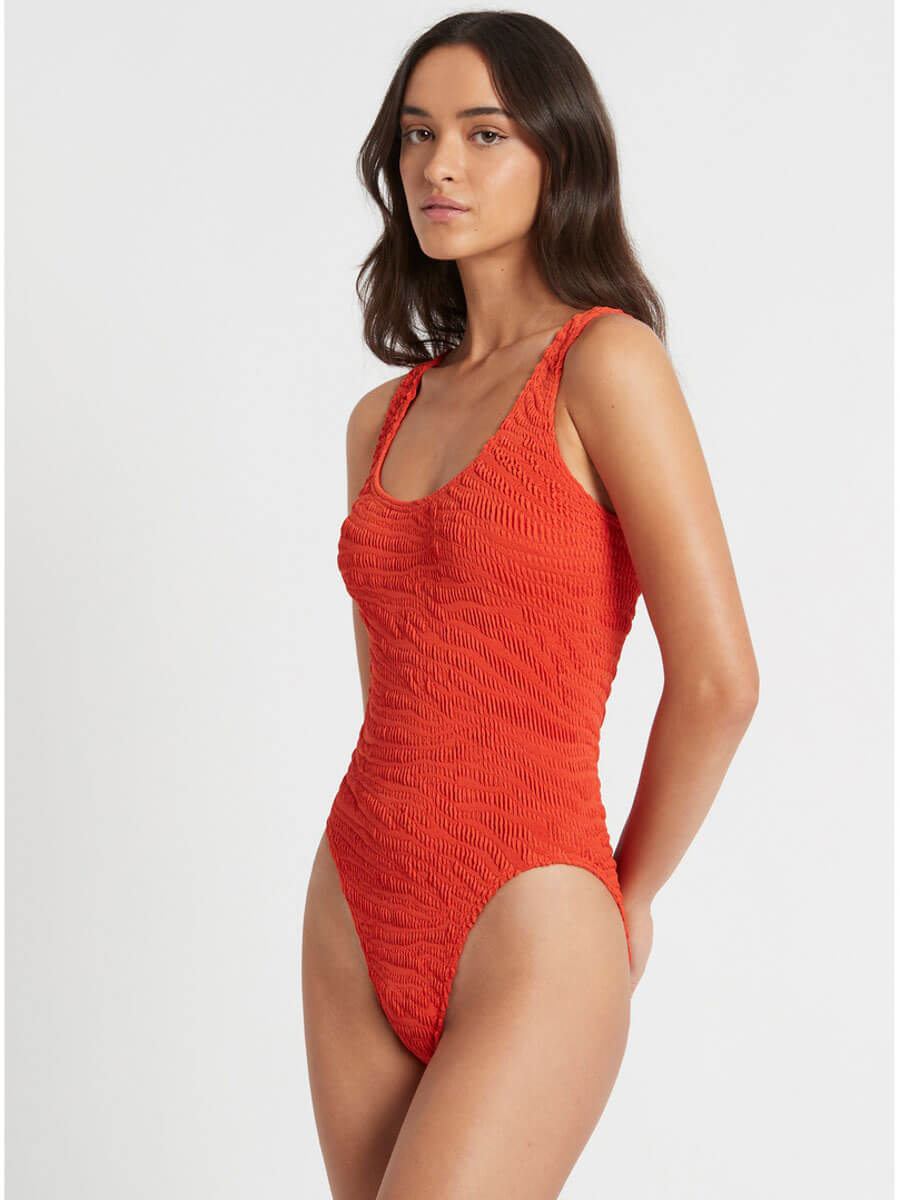 Bond-eye Madison One Piece in Coral Tiger