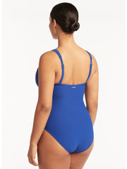 Sea Level Spinnaker D/DD One Piece in Royal, view 2, click to see full size