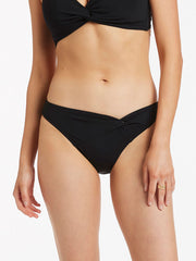 Jets Jetset Twist Front Bottom In Black, view 1, click to see full size