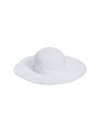 Seafolly Lizzy Ribbon Hat White
