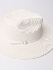 Pia Rossini Solana Hat in White, view 3, click to see full size