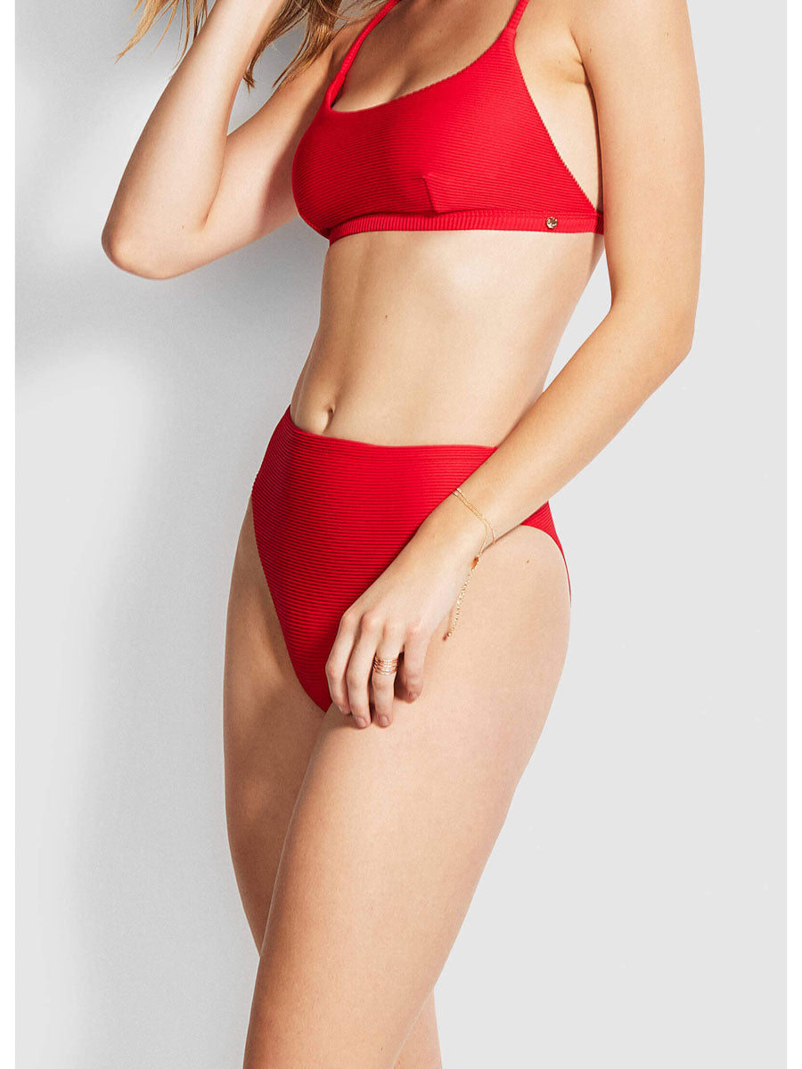 Seafolly Essentials High Waisted Bottom Chilli