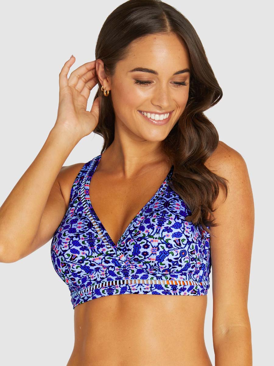 Baku Kalamata E/F Underwire Wrap Bra in Azure