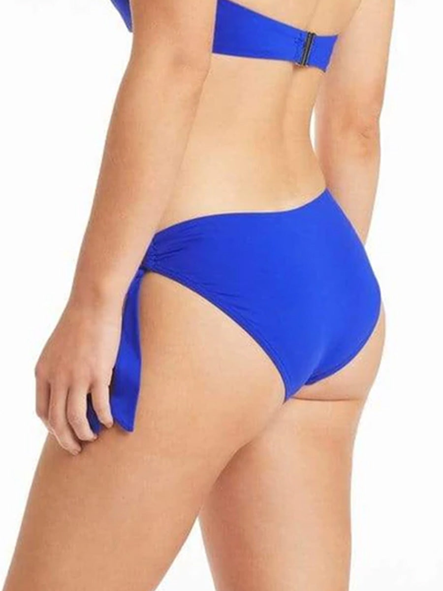 Sea Level Essentials Tie Side Regular Bottom in Cobalt
