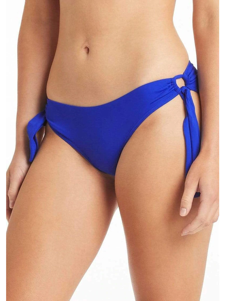 Sea Level Essentials Tie Side Regular Bottom in Cobalt