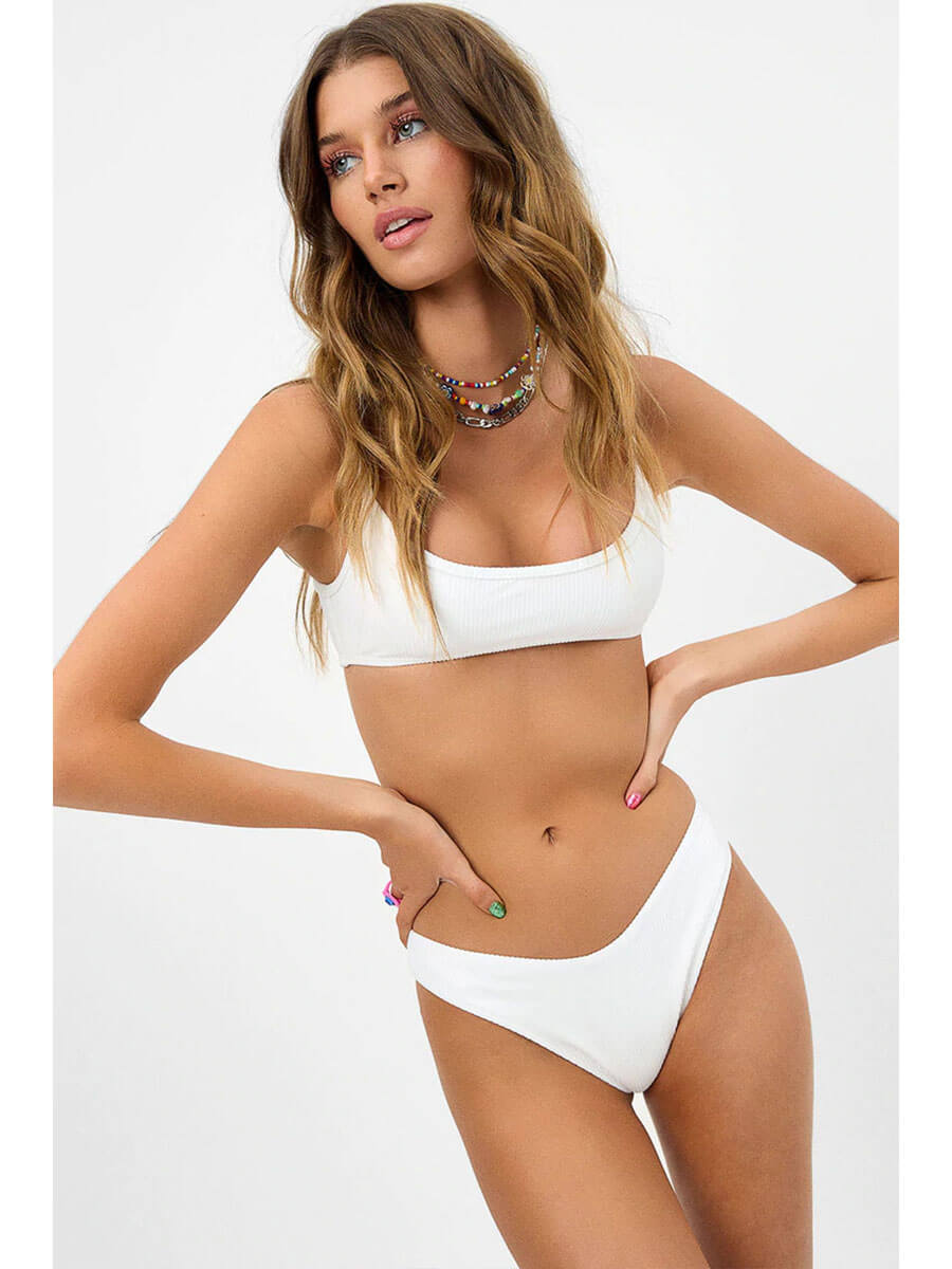 Frankies Bikinis Enzo Bottom In White