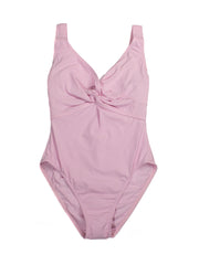 Karla Colletto One Piece Underwire Knot Twist In Pink, view 1, click to see full size
