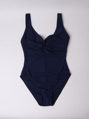 Karla Colletto One Piece Underwire Knot Twist In Navy, view 1, click to see full size