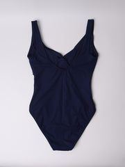 Karla Colletto One Piece Underwire Knot Twist In Navy, view 2, click to see full size