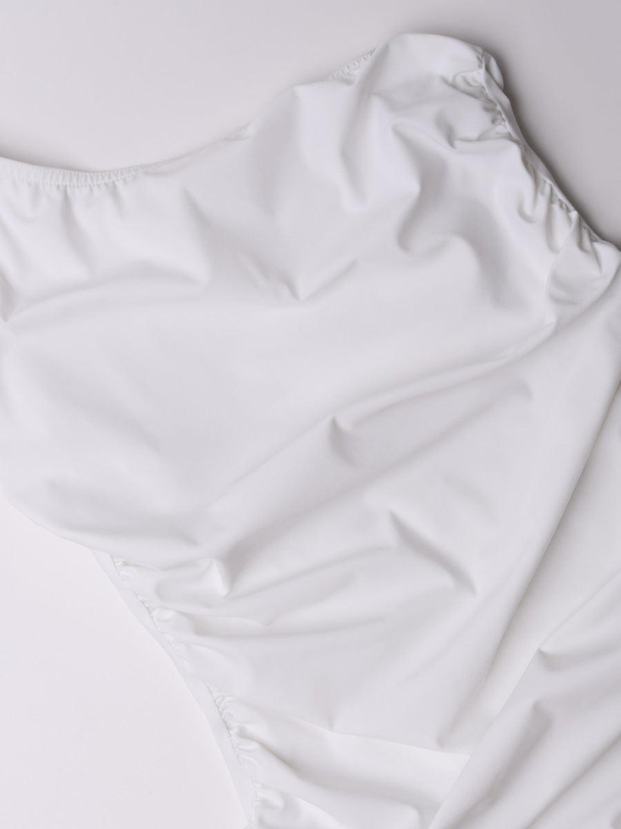 Karla Colletto One Shoulder With Shelf Bra In White