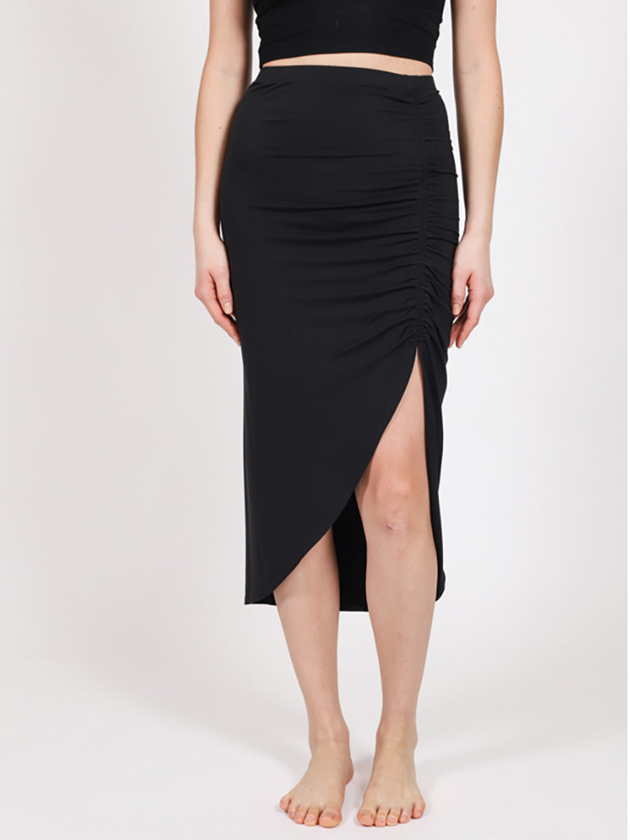 Koy Resort Laguna Ruched Skirt in Black