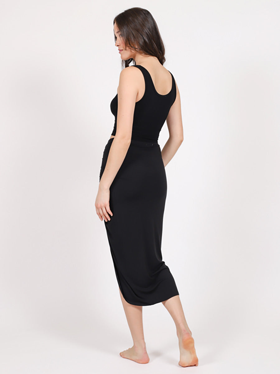 Koy Resort Laguna Ruched Skirt in Black