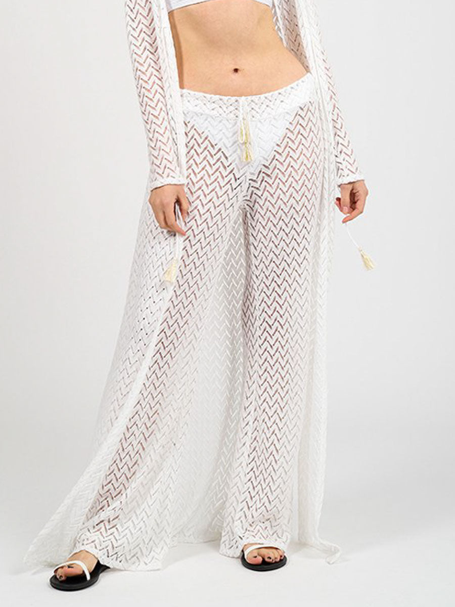 Koy Resort Zuma Wide Leg Pant in Natural