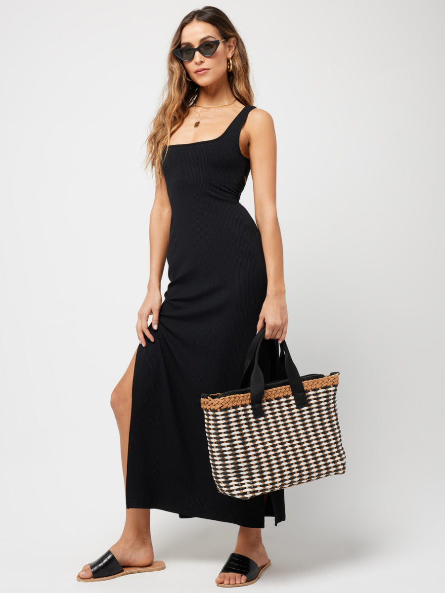 L*Space Mara Dress Love Forever Rib In Black