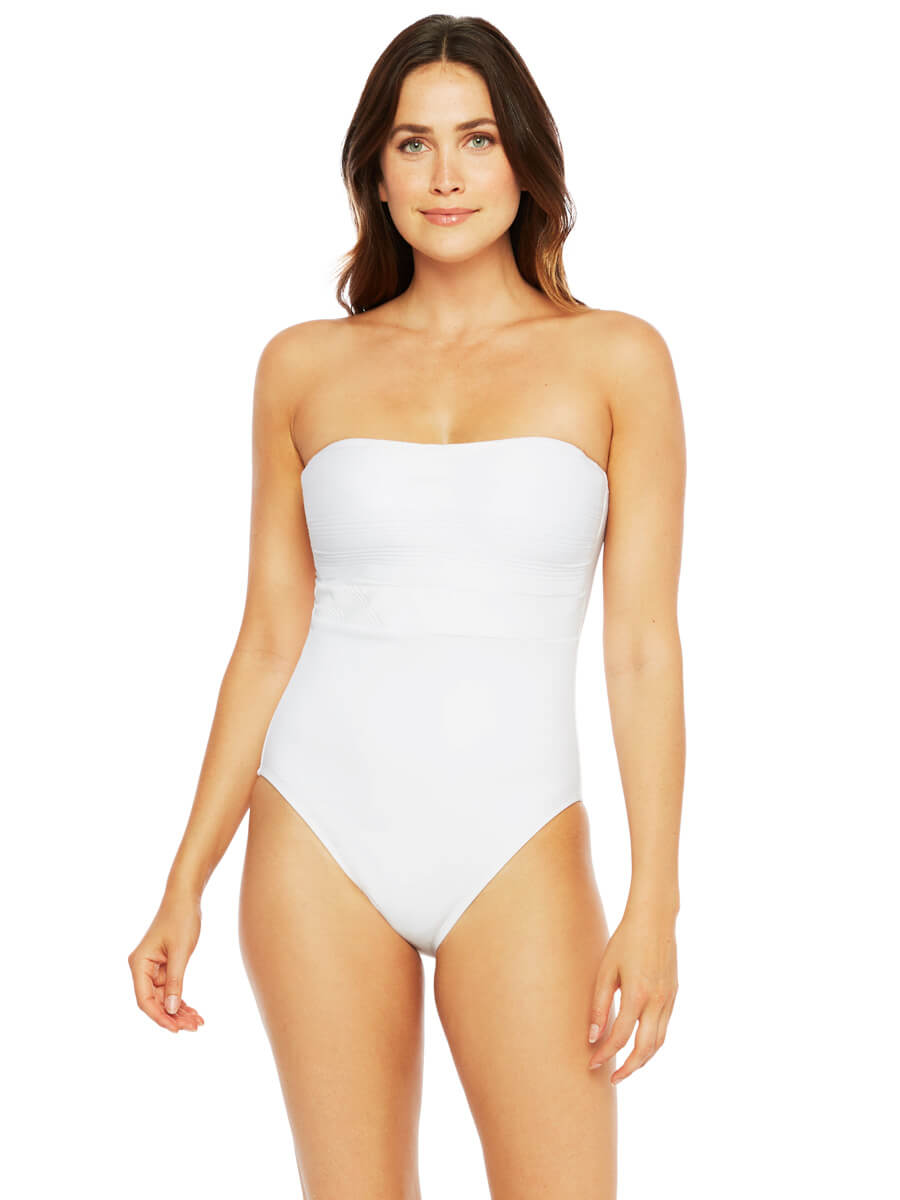 La Blanca Let's Duet Bandeau One Piece White
