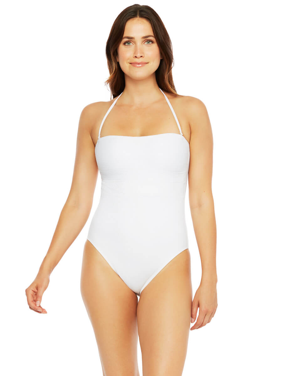 La Blanca Let's Duet Bandeau One Piece White