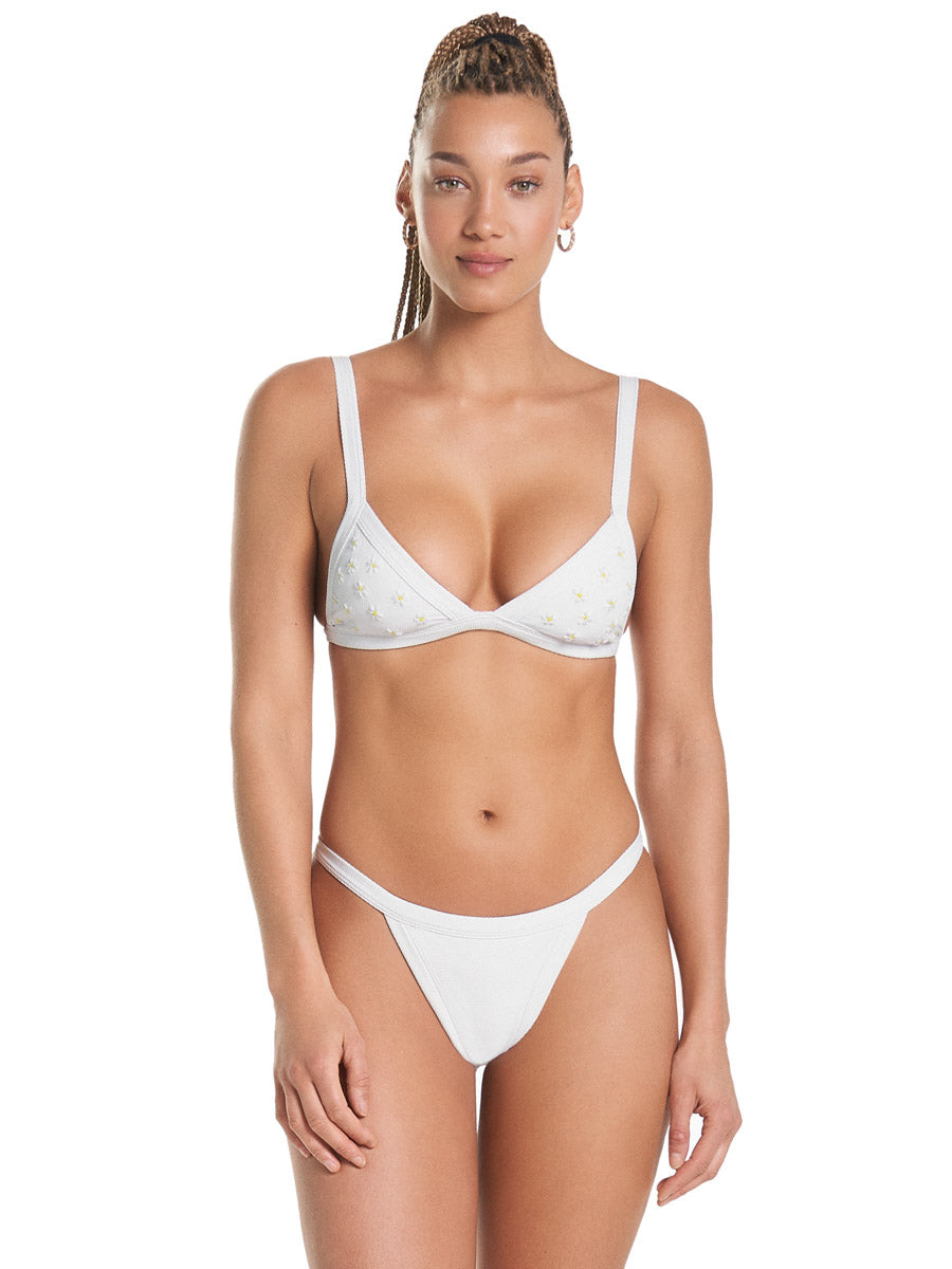 Maaji Lolita High Leg Bottom in White Windflower