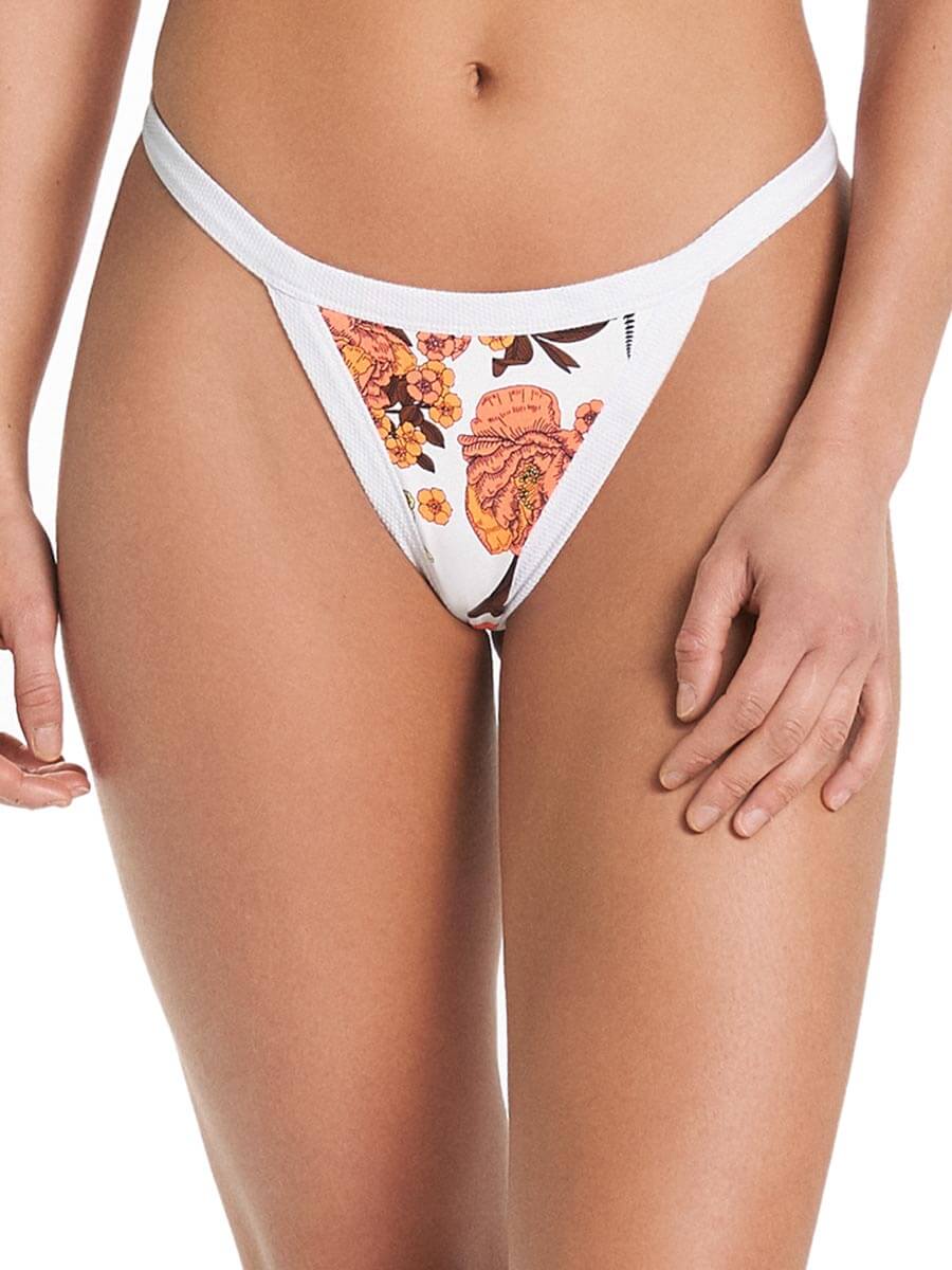 Maaji Lolita High Leg Bottom in White Windflower