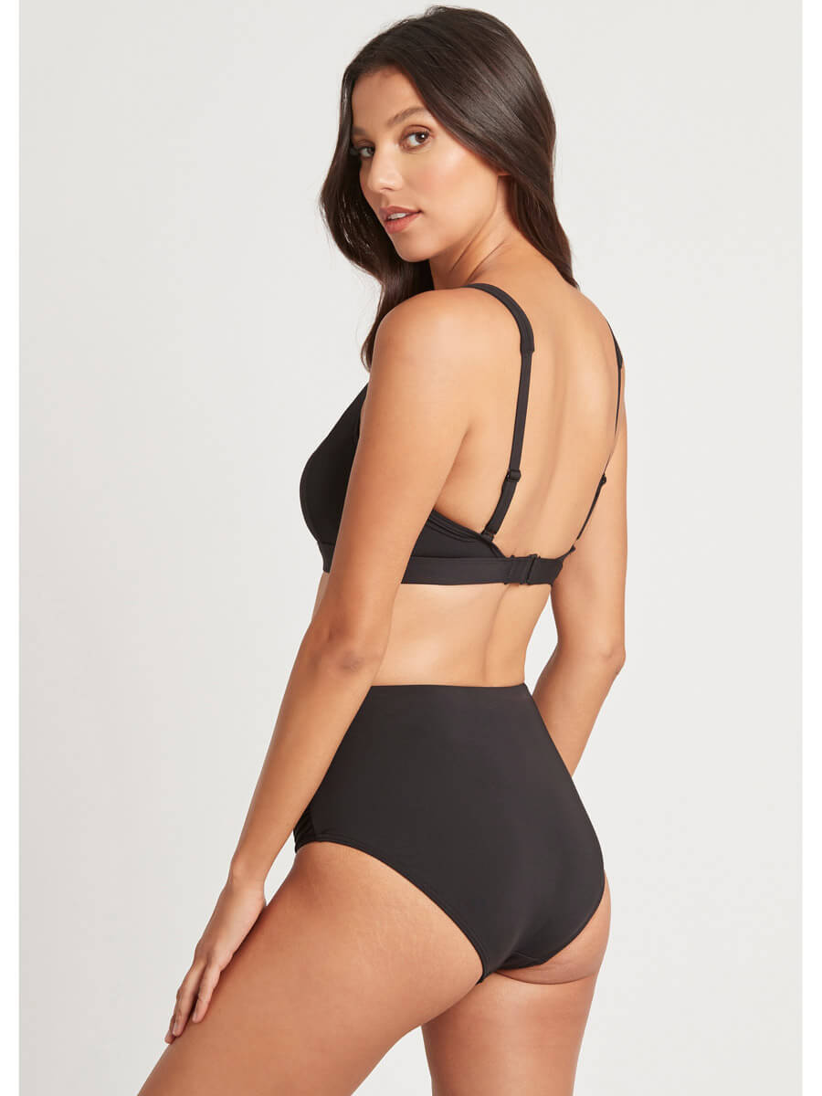 Sea Level Square Neck Bra Top In Black