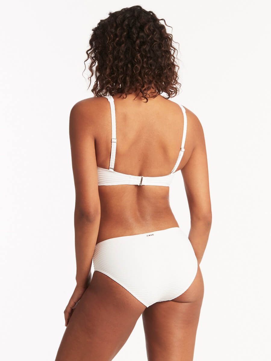 Sea Level Spinnaker Cross Front Multifit Top in White