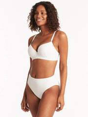 Sea Level Spinnaker Moulded Underwire Bra in White, view 3, click to see full size
