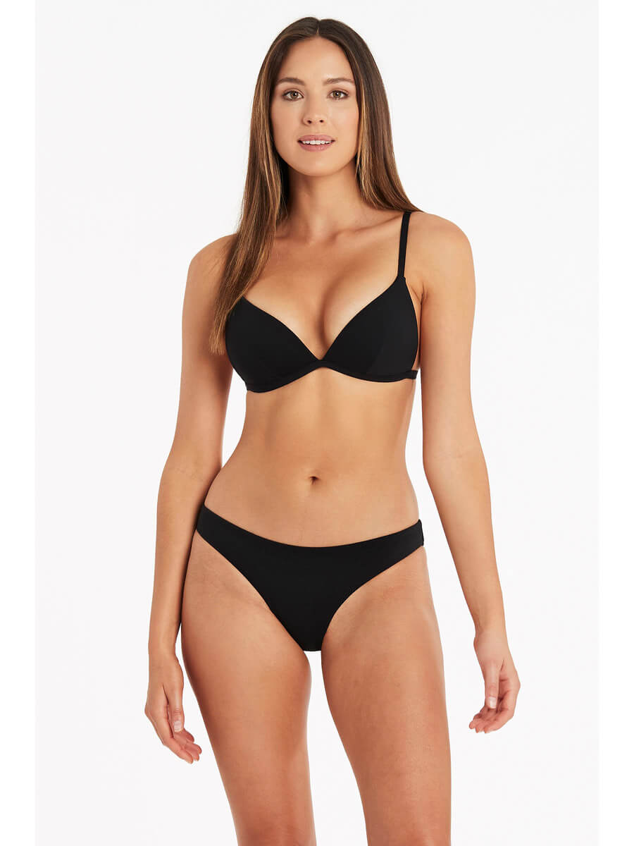 Sea Level Dark Romance Triangle Bra in Black