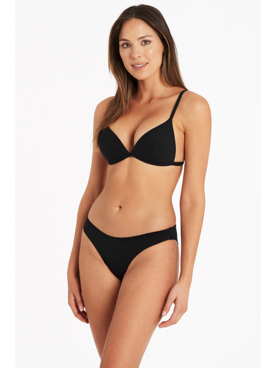 Sea Level Dark Romance Triangle Bra in Black