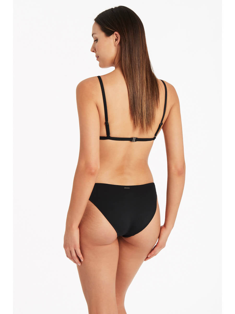 Sea Level Dark Romance Triangle Bra in Black