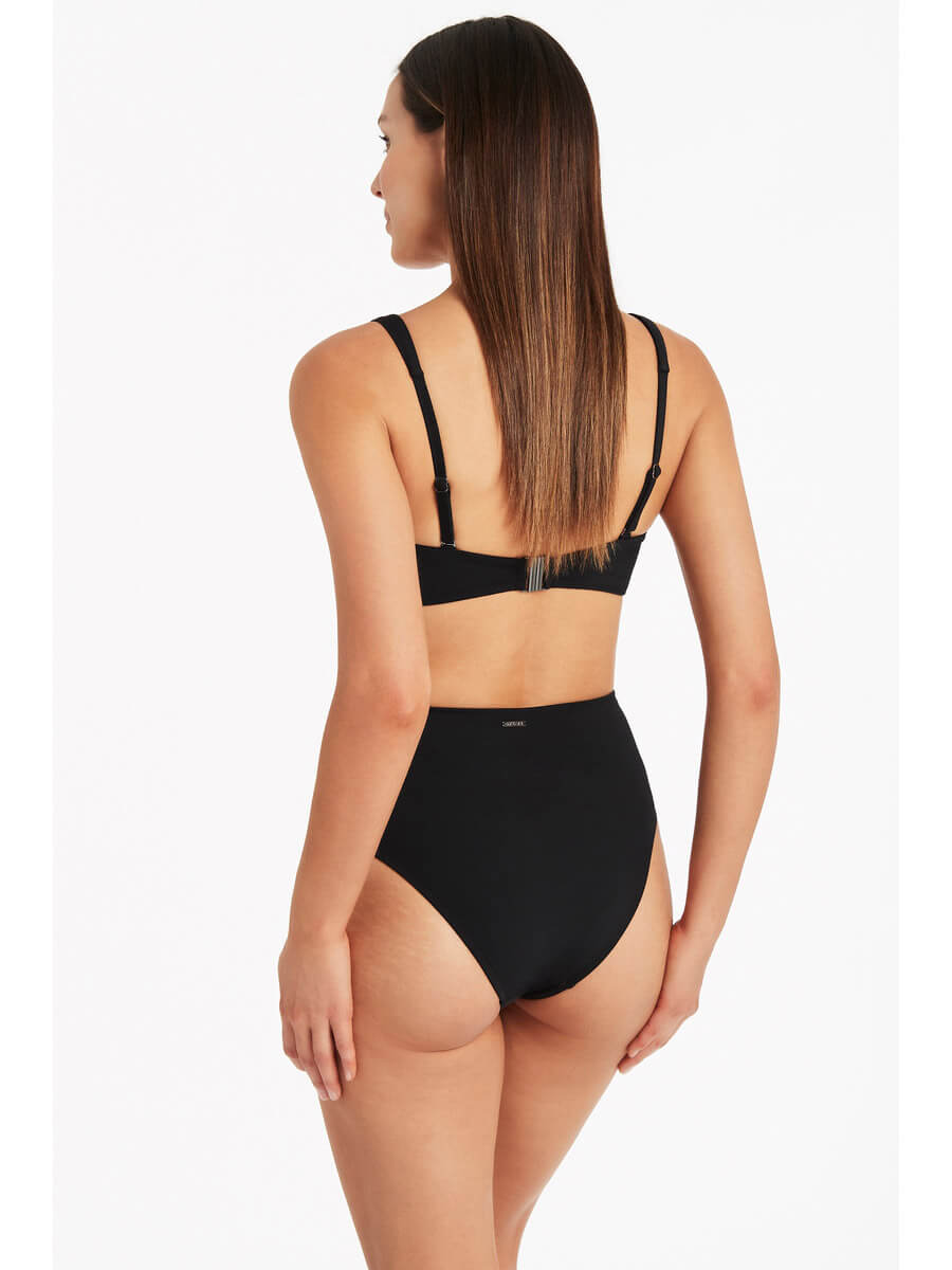 Sea Level Dark Romance Square Neck Bra in Black