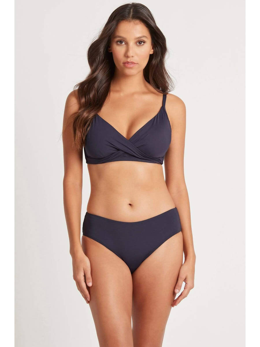 Sea Level Eco Essentials Mid Bikini Bottom In Night Sky