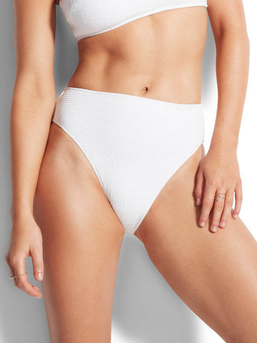 Seafolly Sea Dive High Rise Bottom in White