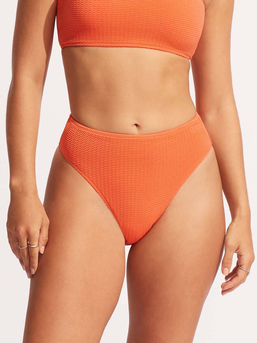 Seafolly Sea Dive High Rise Bottom in Mandarin