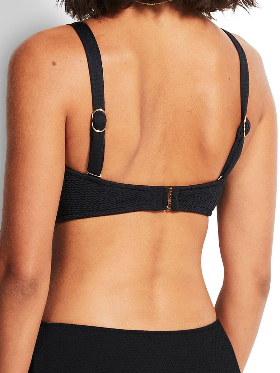 Seafolly Sea Dive DD Bandeau Bra In Black